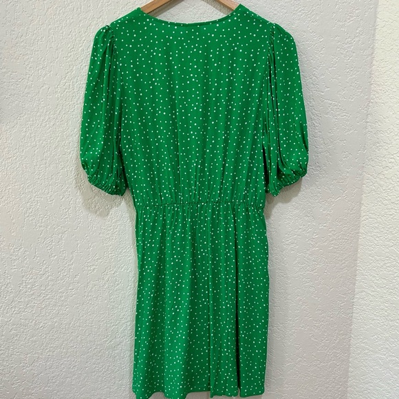 A new day green polka dot wrap dress womens size medium - Picture 9 of 9